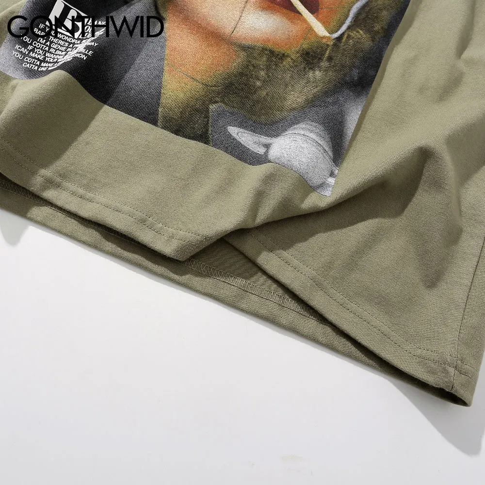 

GONTHWID T-Shirts Creative Poster Print Harajuku Streetwear Hip Hop Casual Short Sleeve Tees Mens Summer Fashion Cotton Tops
