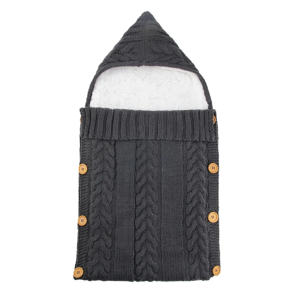 darkgrey Зимний коврик для детской коляски, подушка для сиденья, для младенцев, покрытие для ног, для коляски, матрасы, конверты, вязаный спальный мешок, аксессуары для коляски - Цвет: darkgrey