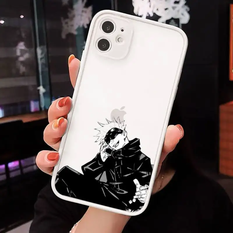 

Japanese Anime Jujutsu Kaisen Phone Cases matte transparent For iphone 7 8 11 12 plus mini x xs xr pro max cover