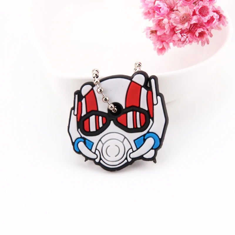 Cartoon Anime Cute Key Cover Cap Silicone Mickey Stitch Bear Keychain Women Gift Owl Porte Clef Minne Key Chain - Цвет: D12