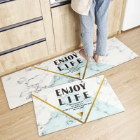 modern fashionable long pvc kitchen mat waterproof and oil proof kitchen rugs thicken slow rebound home durable floor mat