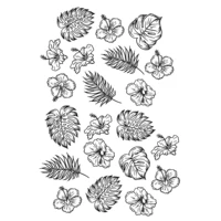 azsg different leaves flowers clear stamps for diy scrapbookingcard makingalbum decorative silicone stamp crafts
