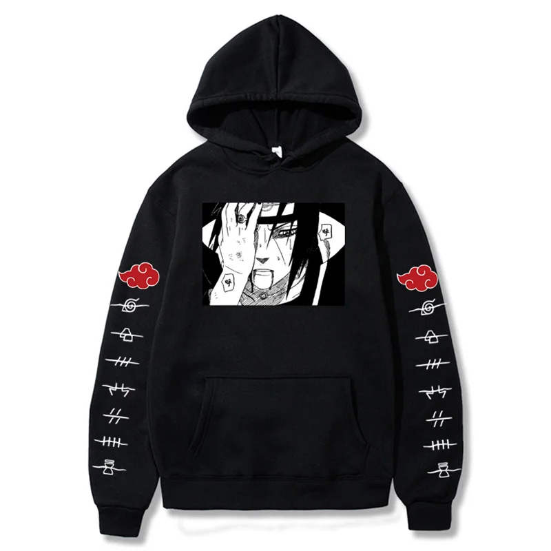 

2021Fashion Brand Hoodies Men Japanese Anime Streetwear itachi pullover Sweatshirt Harajuku Autumn Winter Hip Hop Hoodie Hoody