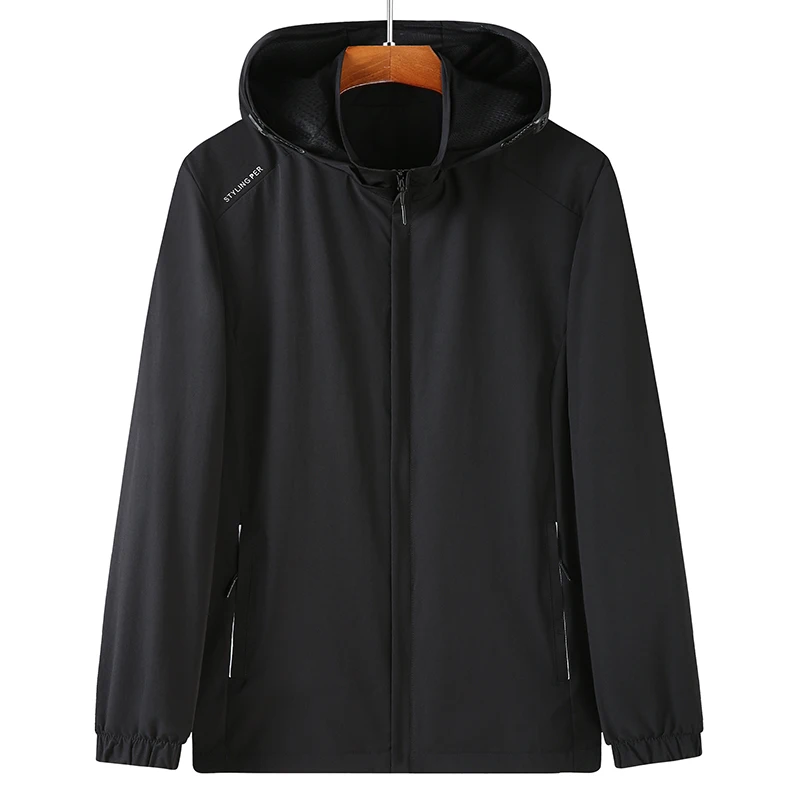 

Outdoor Jacket Thin and breathable Jacket Men with hood fashion super large mens Windbreak casual plus size 4XL 5XL 6XL 7XL 8XL
