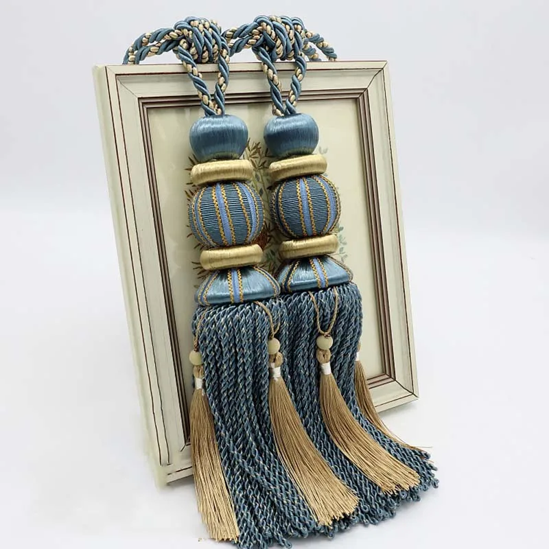 European handmade rich tassel ball exquisite curtain hanging straps tied rope buckle | Дом и сад