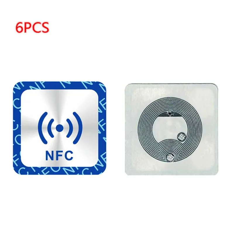 6 шт. Универсальные Металлические наклейки NFC Ntag213 NTAG 213 металлические значки