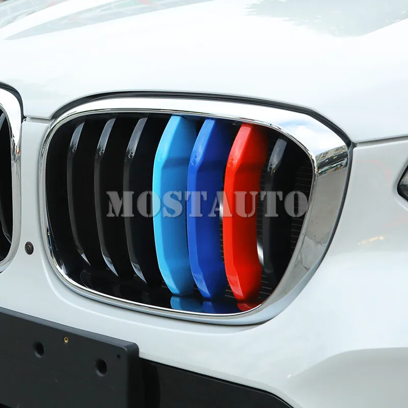 Для BMW X3 G01 X4 G02 ABS передняя Решетка Вставка накладка 2018-2021 3 шт. автомобильные