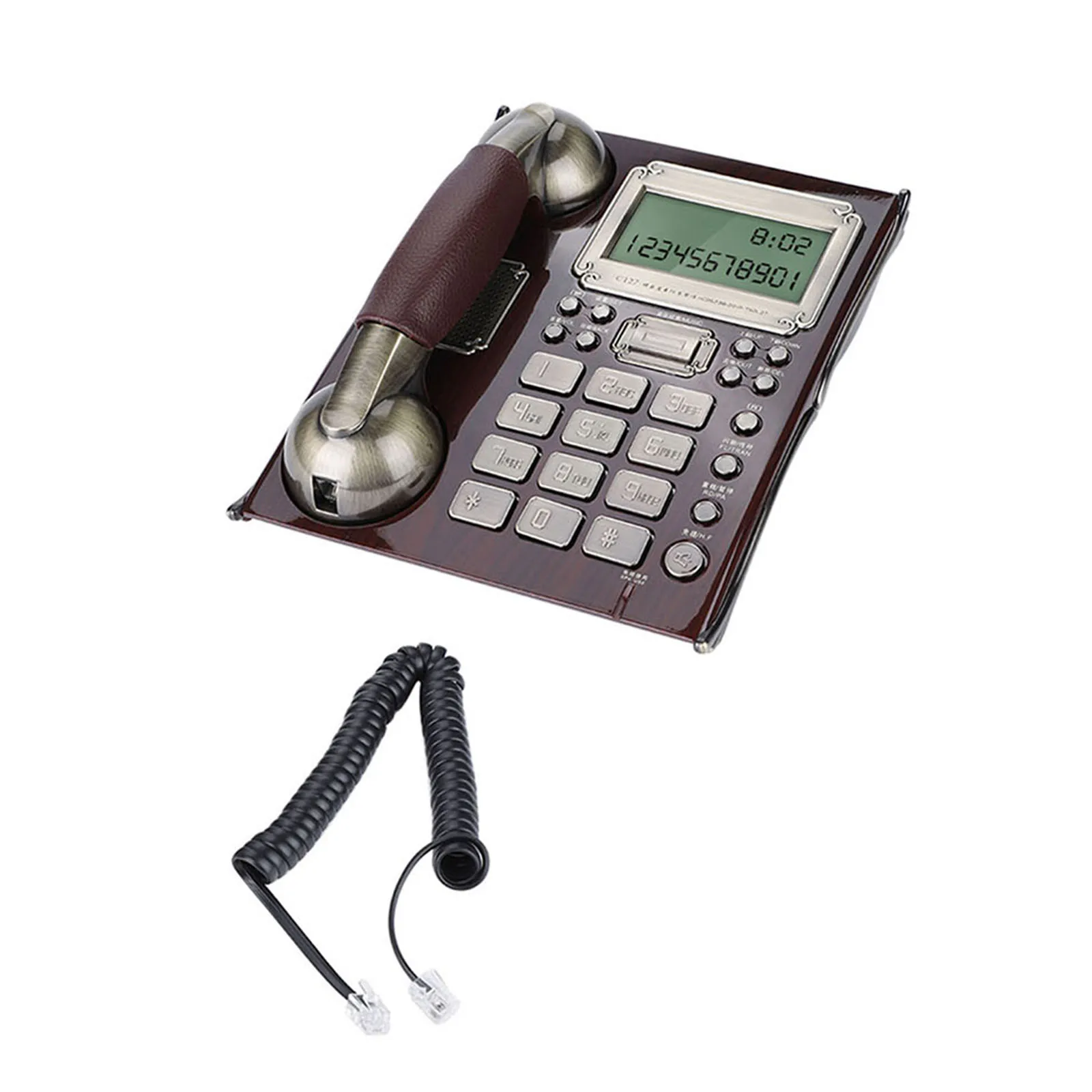 Стационарный проводной винтажный телефон в античном стиле Европейский ретро с