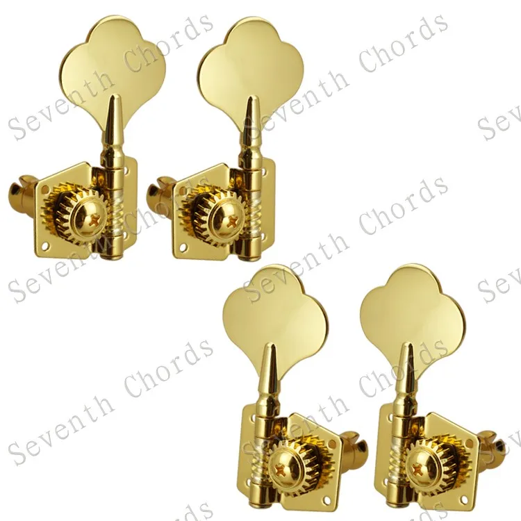 

A Set 4 Pcs Open Gear Opened Bass String Tuners Tuning Pegs Keys Machine Heads for Electric Bass Guitar - 4R & 4L & 2R2L