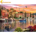 Картина по номерам CHENISTORY с красивым морским пейзажем для взрослых, Современный домашний декор ручной работы, настенное ремесло, уникальный подарок сделай сам