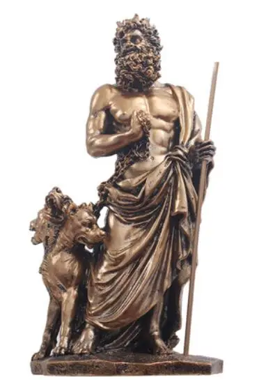 Статуя сада из древней греческой мифологии Три Хелла пса Плутон модели богов и