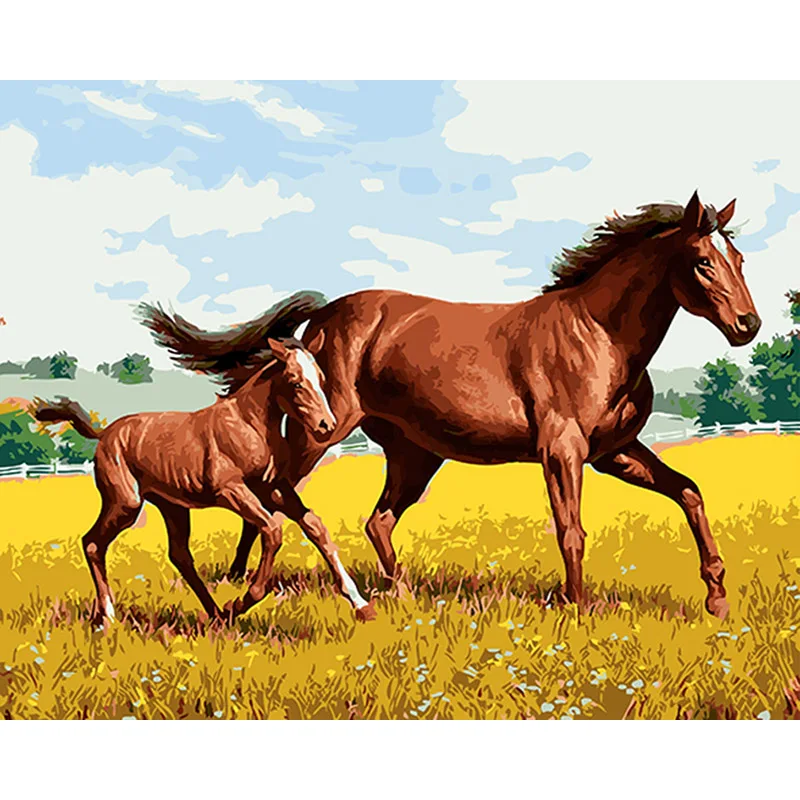 

RUOPOTY Frame DIY Painting By Numbers Picture By Numbers Landscape Wall Art Acrylic Paint For Home Decor Art