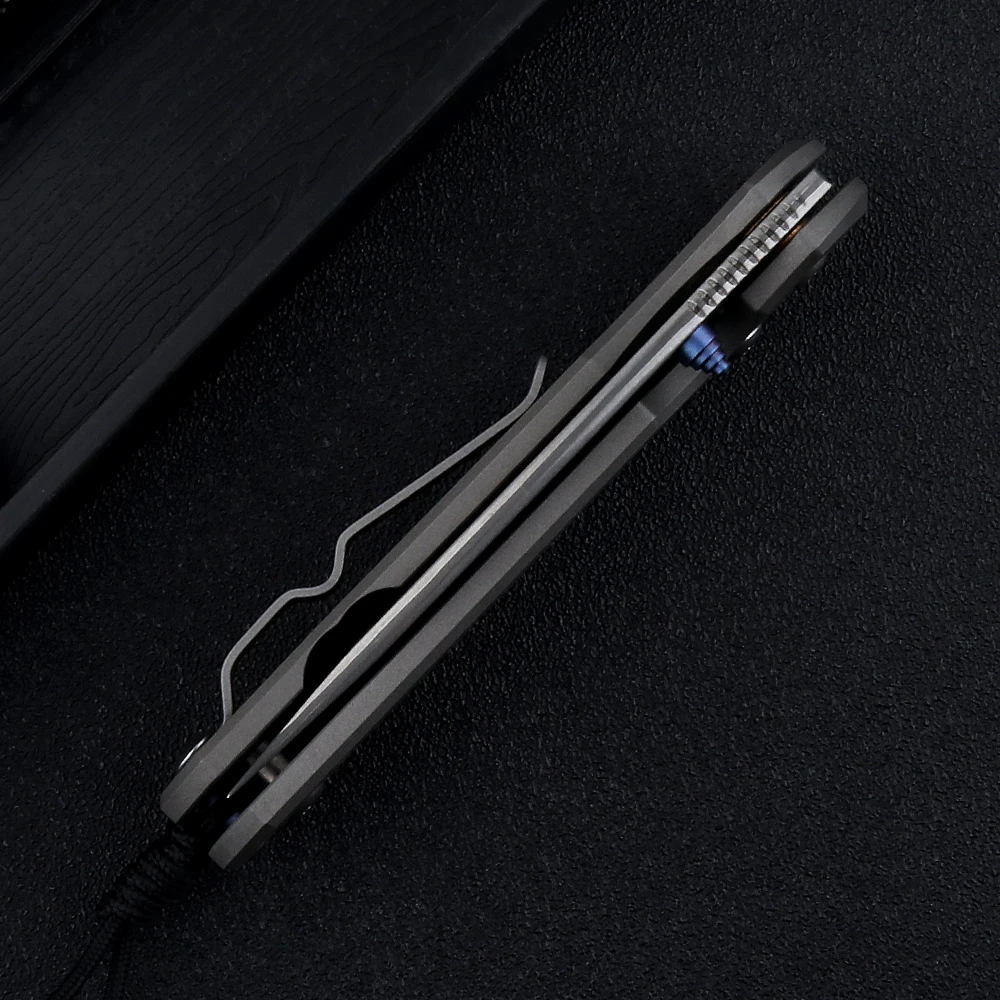 OEM Sebenza Складной нож лезвие из Дамасского VG10 титанового сплава ручка уличный для