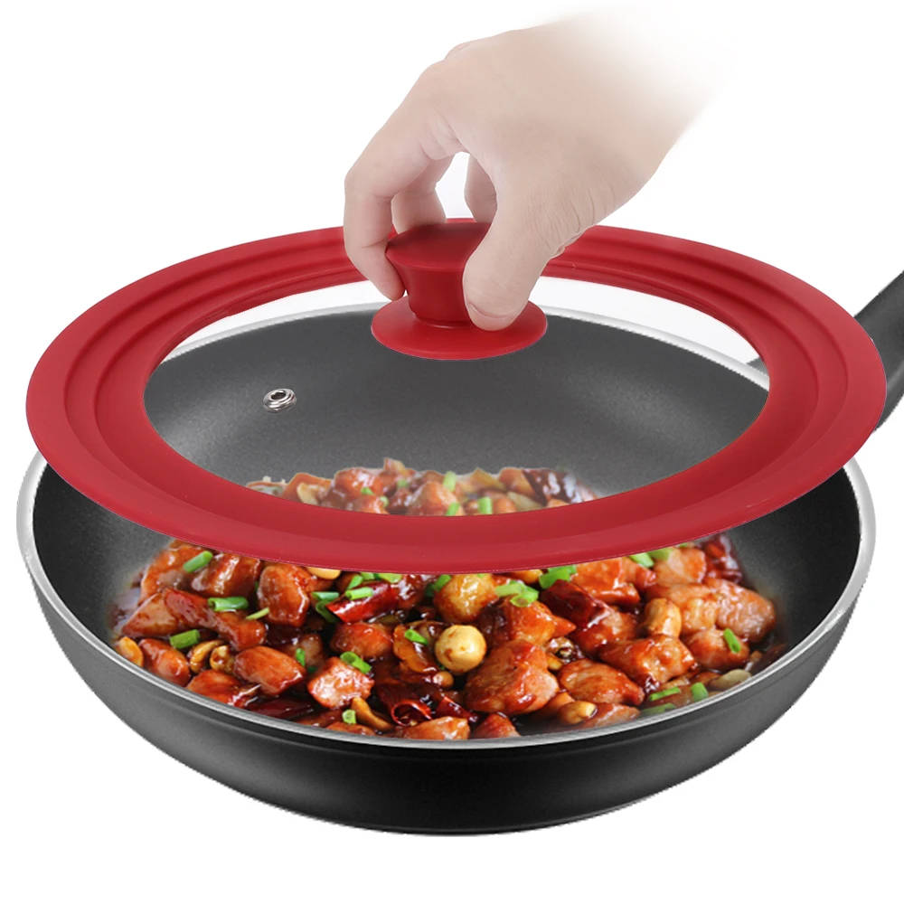 

Универсальная силиконовая кромка, многофункциональная Предотвращающая перелив крышка, закаленная стандартная кухонная утварь, кухонные п...