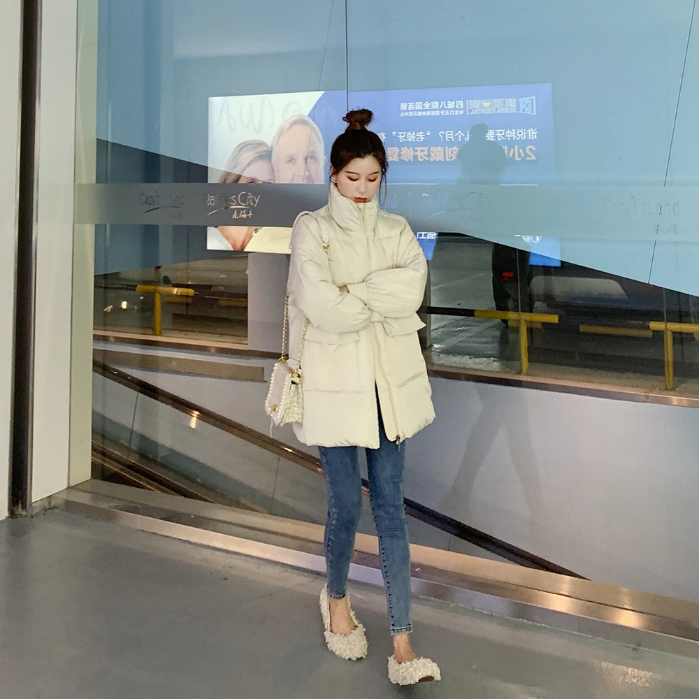 

Versatile short cotton padded women's 2020 new winter Korean loose down cotton padded jacket