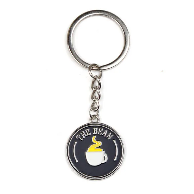 Крутой черный кофе в зернах картина стеклянный купол на брелок | Украшения и