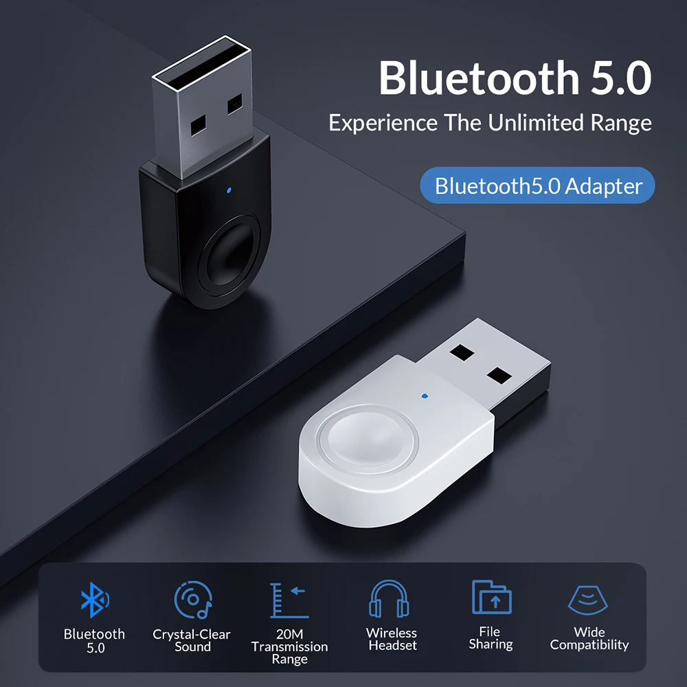 

Адаптер ORICO Bluetooth 5,0, беспроводной USB-ключ BTA-608, музыкальный аудиоприемник, передатчик для настольных наушников, ПК, мыши