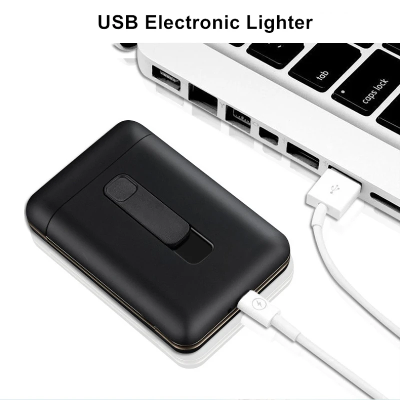 Портативный чехол коробка для сигарет с электрическая зажигалка подключением к