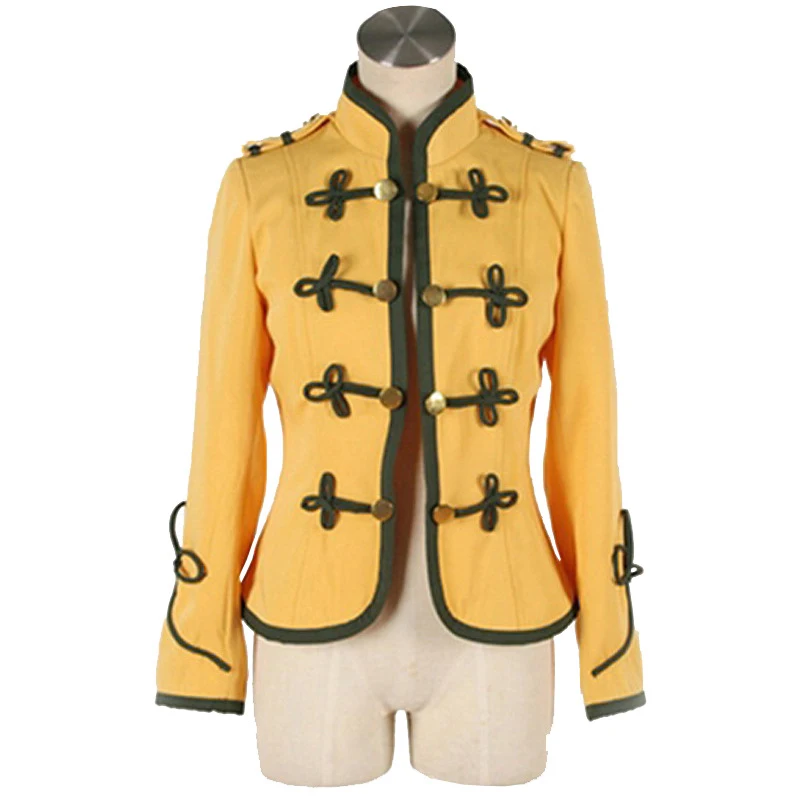 

Cossky Steampunk Jacket Anime Cosplay Costume Men Adult Yellow Coat