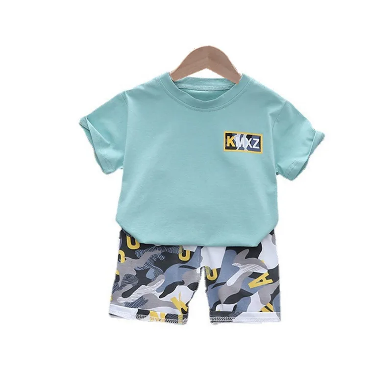 

Summer Kids Boys Casual Clothes Children Girl Camouflage T Shirt Shorts 2Pcs/sets Baby Infant Clothing Toddler Cotton Sportswear