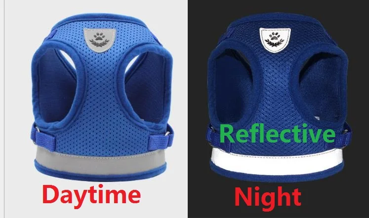 

Vest Reflective Walking Lead Chihuahua Pug Small Medium Nylon Mesh Puppy Cat Dog and Leash Set Harnesses