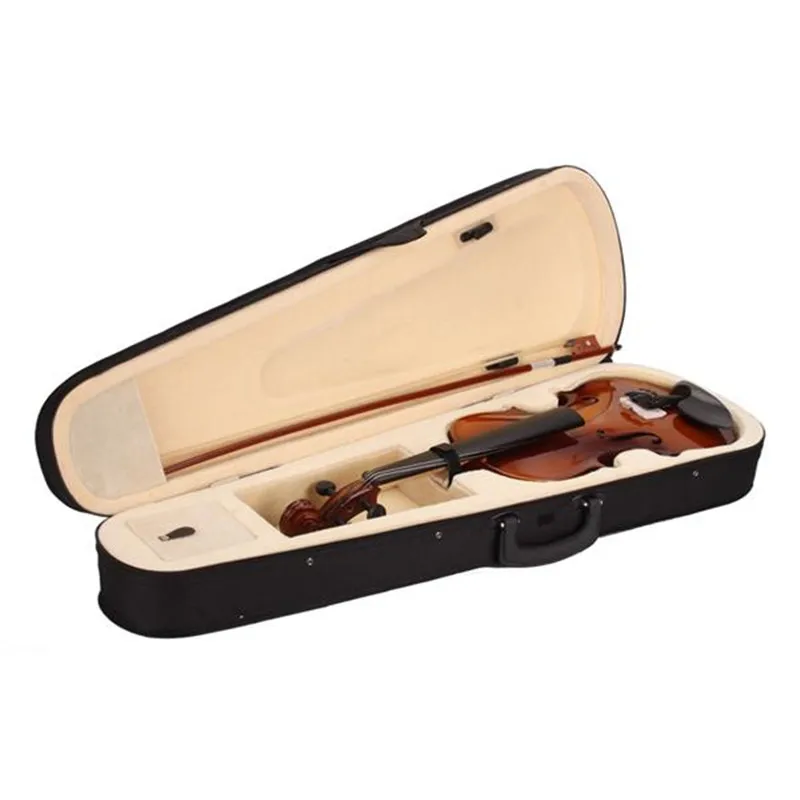 

7 Days Delivery 4/4 Full Size Natural Acoustic Violin Fiddle With Case Bow Rosin Mute Stickers Ship From US