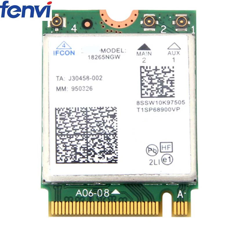 

Беспроводной Wi-Fi адаптер, трехдиапазонный беспроводной-AC 18265 для Intel 18265NGW Bluetooth 4,2 двухдиапазонный 2,4 ГГц 867 Мбит/с для ноутбука