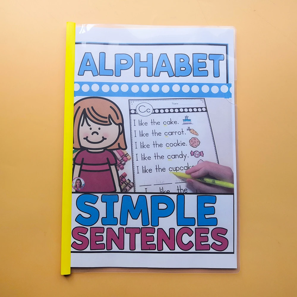 Детский обучающий простой учебный лист с алфавитом английский язык домашнее