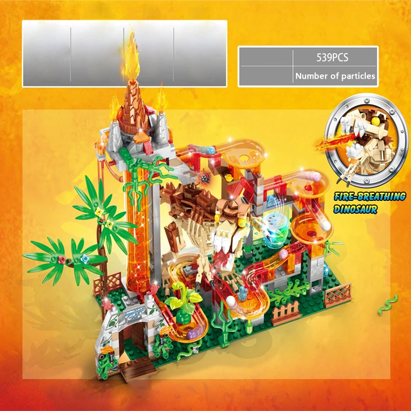 Mailackers мир динозавров юрского периода идеи мраморный путь кирпичи Электрический