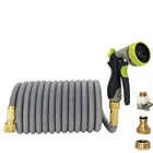Расширяемый садовый шланг, гибкая резиновая насадка для мойки высокого давления, шланг для мойки автомобилей и овощей