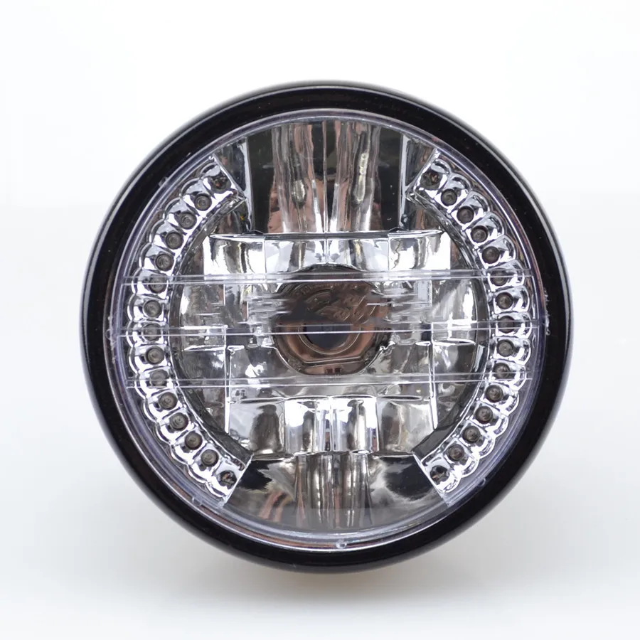 CARCHET 12V круглая фара для мотоцикла с поворотным сигналом Harley Bobber Honda Yamaha Kawasaki Cafe Racer