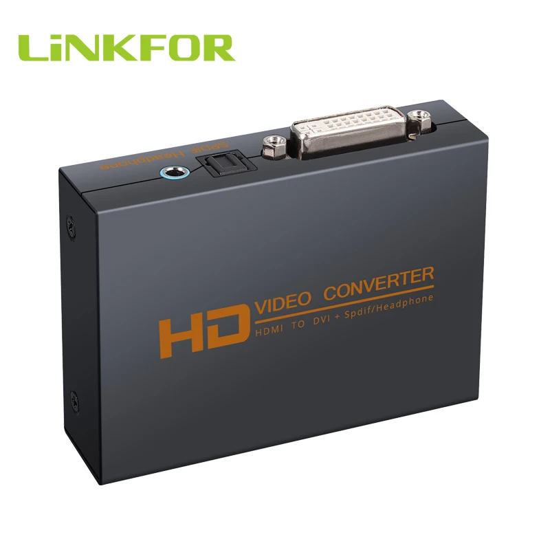LiNKFOR HDMI DVI конвертер оптический TOSLINK SPDIF 3 5 мм Цифровой аналоговые аудио и видео