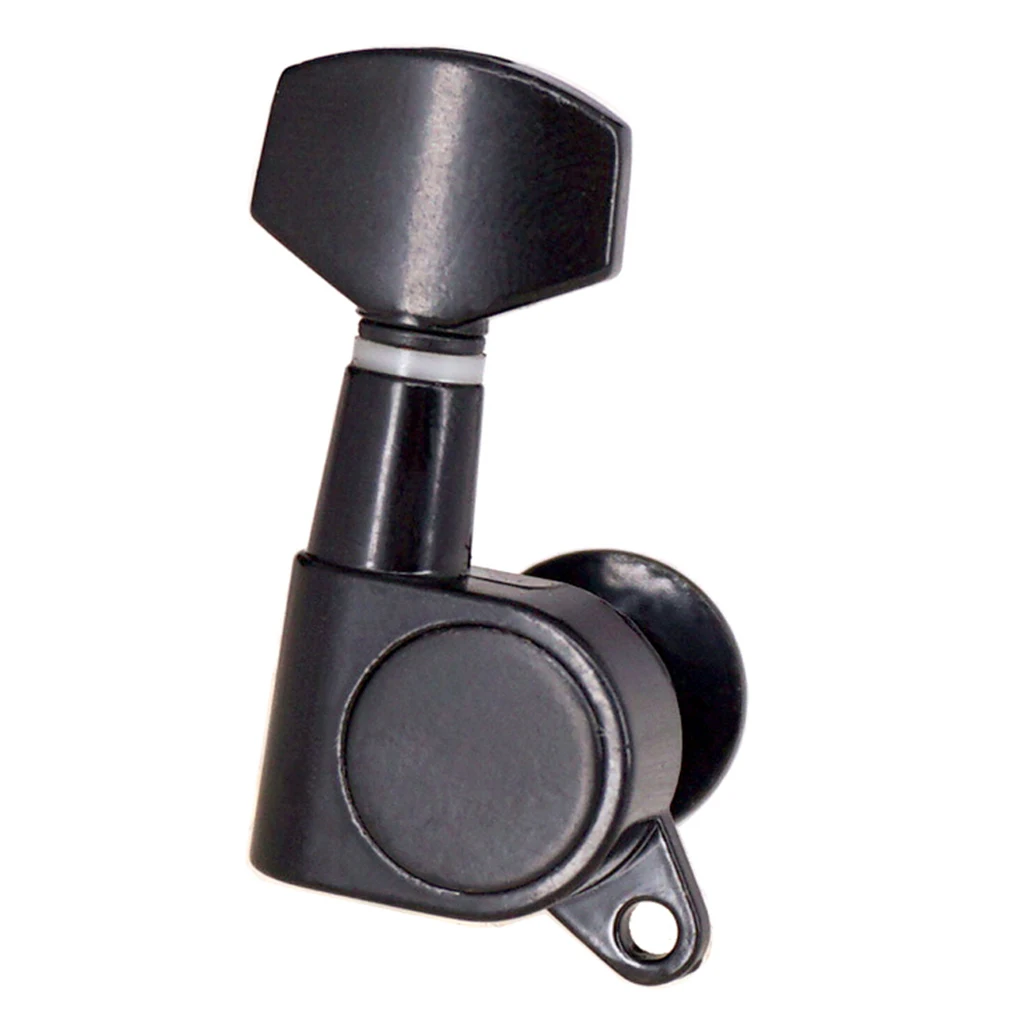 

Acoustic Guitar Fully Enclosed Black Metal Machine Head, Guitar String Tuning Peg 6R