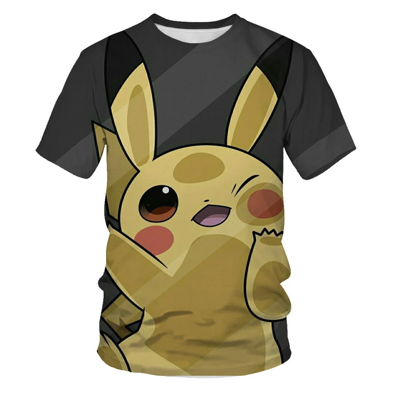 

Summer Hot Sale Fashion New Men's T-shirt Women's T-shirt Pikachu Pattern O-neck 3D Printing Short Sleeve 110--6XL