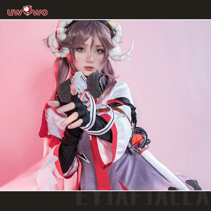 Flash Sale Arknights Eyjafjalla Cosplay Costumes Little Sheep Dress Costume Women Lovely Halloween Party H |