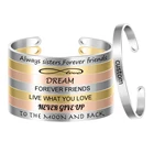 Нержавеющаясталь 6 мм Ширина браслет из розового золота положительный вдохновляющие манжеты браслет с мантрой Браслеты браслеты подарок для Для женщин SL-001