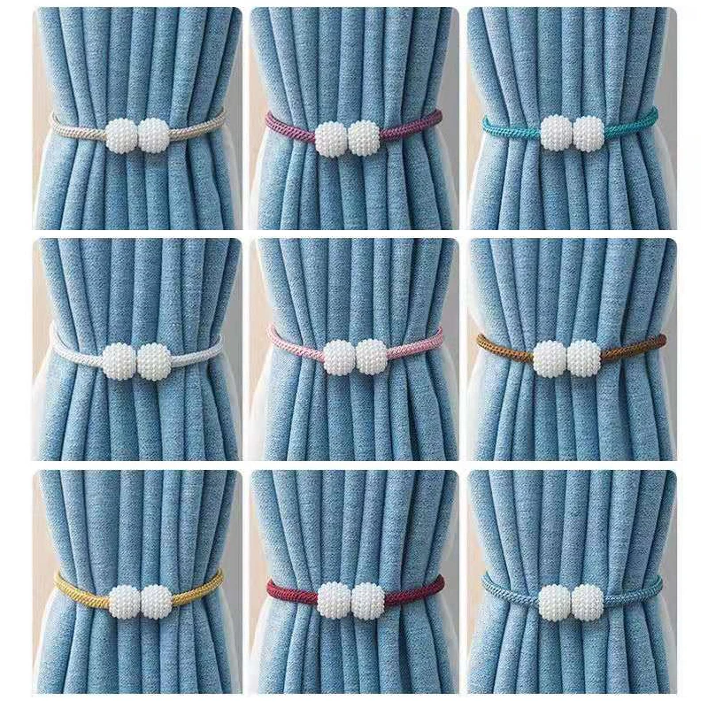 

Pearl Magnetic Curtain Clip Curtain Holder Tieback Buckle Clips Hanging Ball Buckle Tie Back Window Accessories Home Decoration