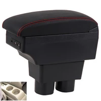 for nissan tiida bluebird armrest box central store content box car styling decoration accessory with cup holder usb