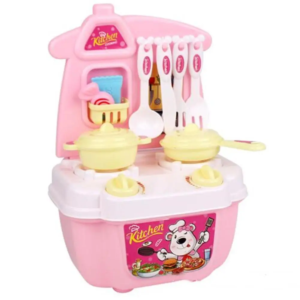Детский игровой домик кухонный игрушечный набор мини-имитация посуда мультяшная