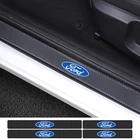 4 шт., карбоновые накладки на дверные пороги наклейки на пороги для Ford Focus MK2 Mondeo Fusion Ranger Ecosport, аксессуары