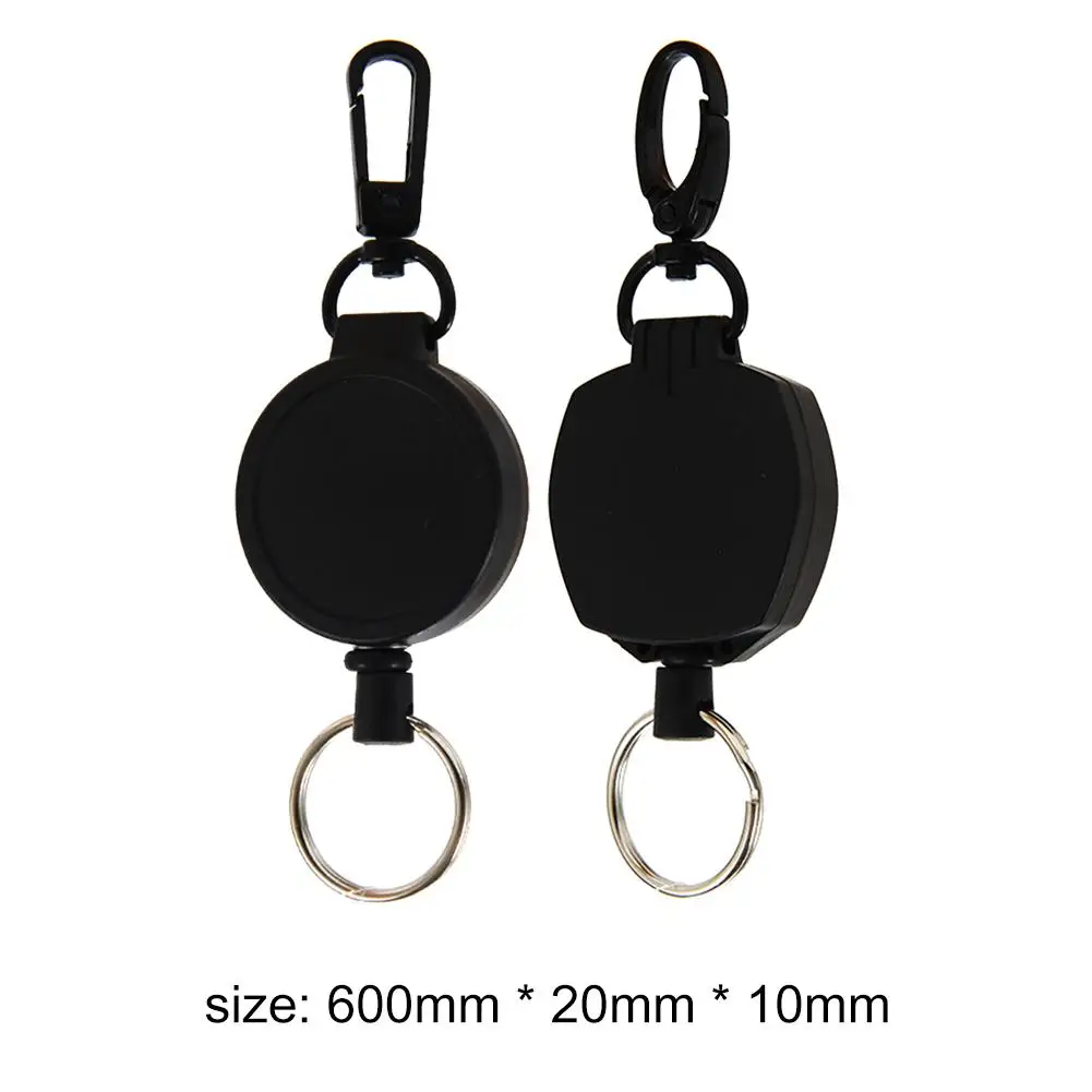 

Durable Key Chain Portable Delicate Design Retractable Recoil Card Holder Keyring Key Chain Retractable Keychain Steel Cord