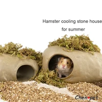 hamster cooling stone house for summer small pet shelter house sleeping cave for guinea pig chinchillas ceramics rat cage