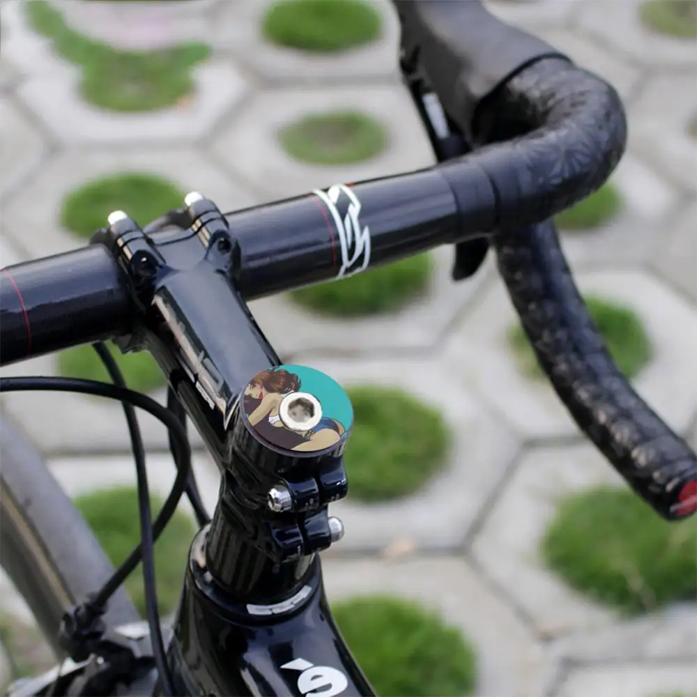 

1 1/8 Aluminum Alloy Bicycle Headset Top Cap Threadless Stem Cover Road MTB Bike Stem Accessories Headset Top Cap Cover 50P