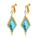 Клипса для ушей из аниме геншин для ролевых игр, ювелирные изделия для косплея, ролевых игр, западных рыцарей ветра, Kaeya, альберча для женщин и мужчин