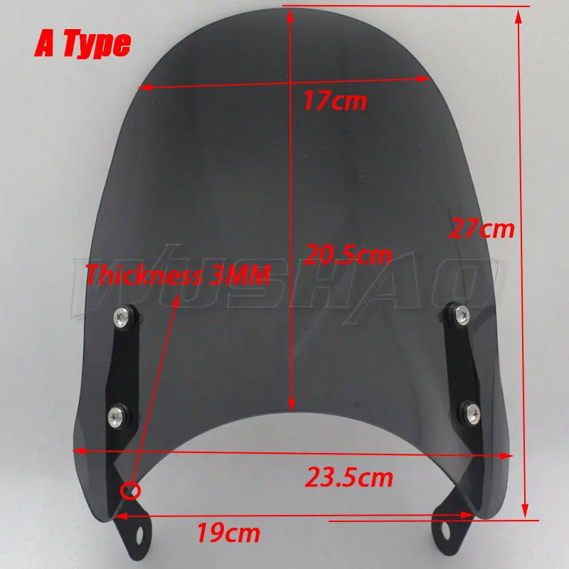 Лобовое стекло для Royal Enfield Thunderbird 500 500X 350 350X перехватчик Continental GT 650 535 кронштейн