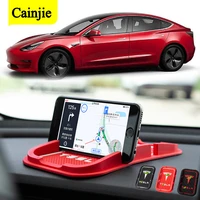 phone mat anti skid silicone mat for tesla dashboard non slip pad car accessories gps phone holder for iphone samsung huawei