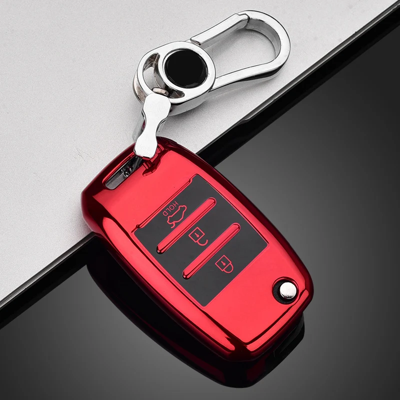Высококачественный автомобильный чехол для ключей из ТПУ Kia Rio 3 K2 Ceed Cerato K3 Sportage 4