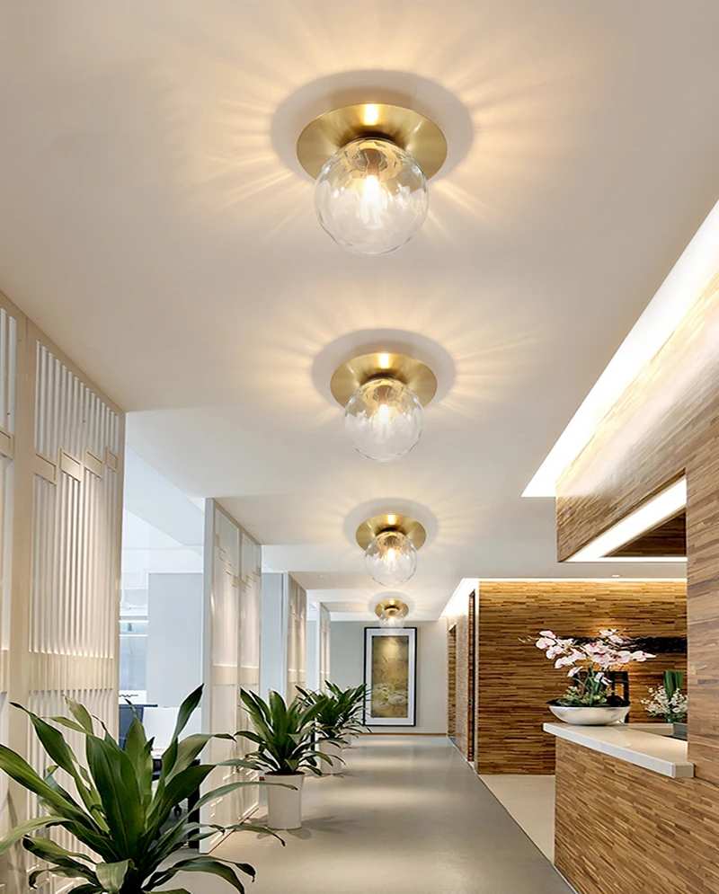 Золотой потолочный светильник стеклянные современные декоративные светильники