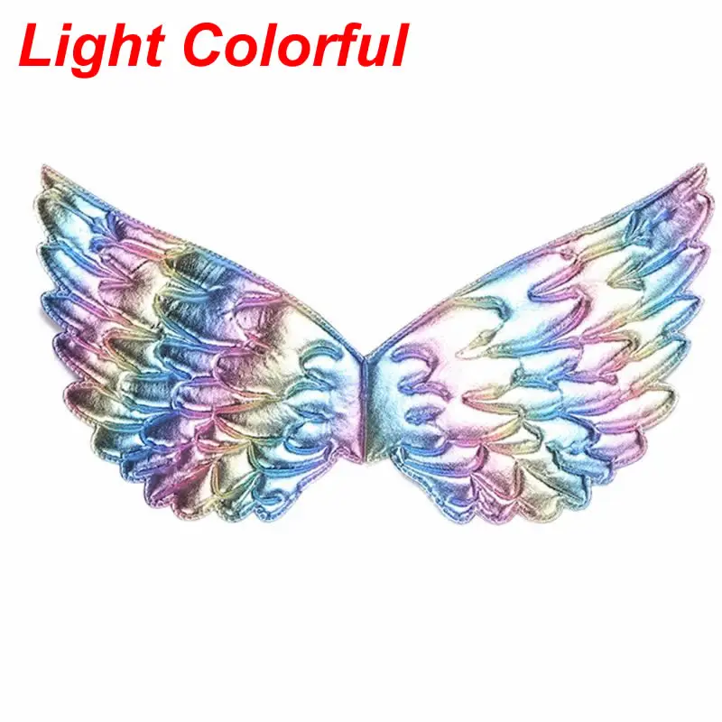 Light Colorful Детские костюмы с крыльями бабочки на ремешке для костюмированной вечеринки; реквизит для шоу - Цвет: Light Colorful