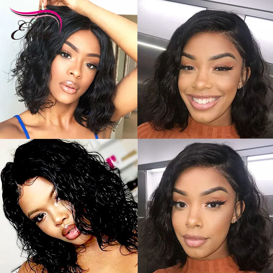 

Elva Hair 150% Full Lace Human Hair Wigs For Black Women Bleached Knots Remy Curly Human Hair Wigs Pre Plucked With Baby Hair